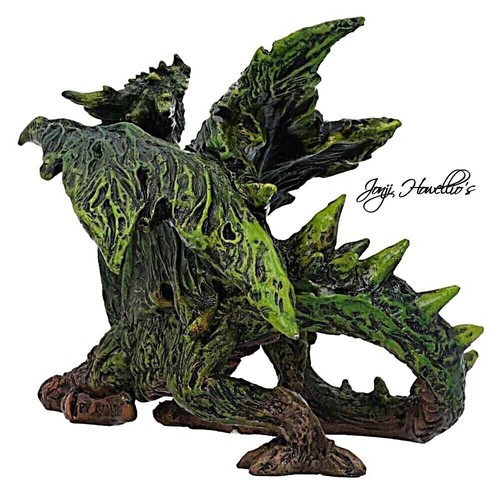 Green Dragon Garden Ornament Forest Wing Sculpture Figurine Nemesis Now New - Picture 4 of 8