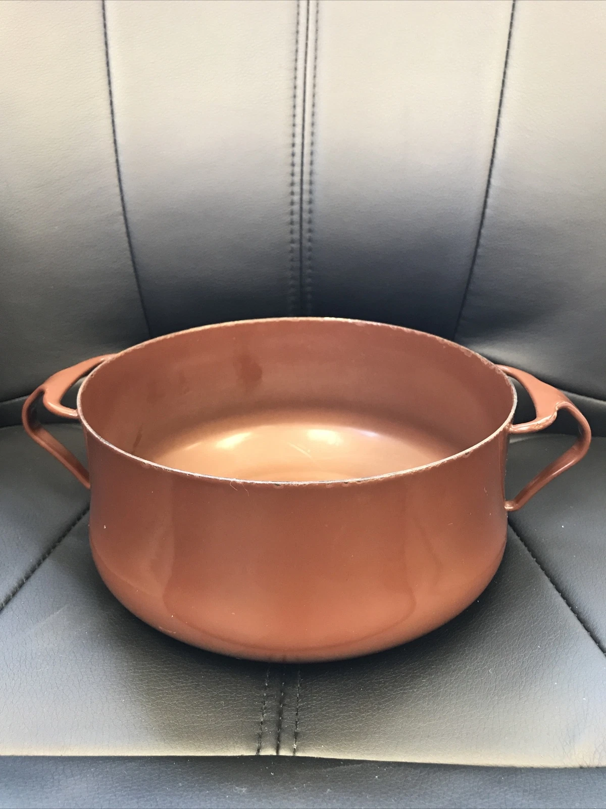 Dansk Kobenstyle Brown Enamel 2 Quart Dutch Oven Pot Pan Vintage No Lid France