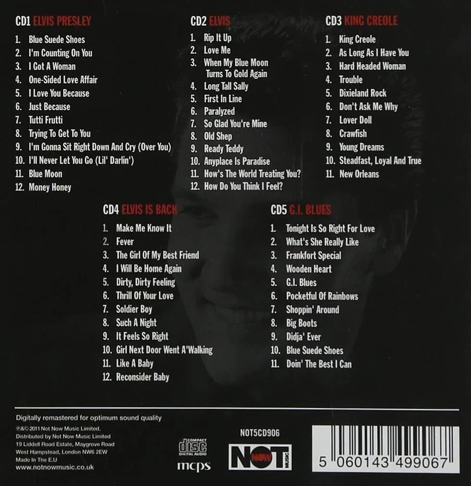 Elvis Presley The Anthology 5-CD Box Set NEW SEALED King Creole/G.I. Blues+ - Image 2 of 3