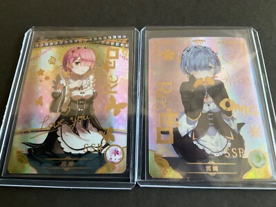 Rem and Ram SSR 2 Card Lot! - Goddess Story - 3 Yuan - Maid