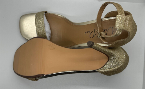 Wild Pair Womens Gold Glitter Stiletto Sandals BRAND NEW IN BOX US 11 Bethie 2 - Picture 3 of 5