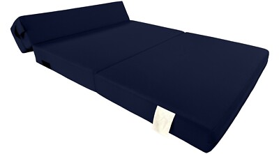 Queen Folding Foam Mattresses, Portable Chair Bed Lounger, 6 x60x 80, Navy