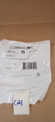 LOT OF 8 Commscope M12LE-003 Face Plate Black