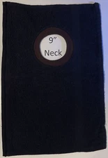 Bib 9" Neck Pull Over Head T-Shirt Special Needs Drool Cotton Towel black
