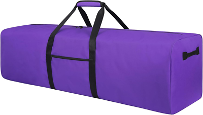 HaoHakka Extra Large Foldable Duffle Bag For Travel & Storage - Purple, 35L X 15.7W X 17H Inches