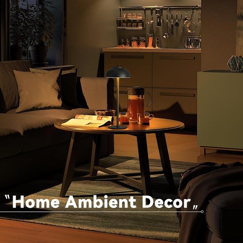 2 Pack LED Cordless Table Lamps Rechargeable Battery Operated Waterproof - Picture 6 of 7