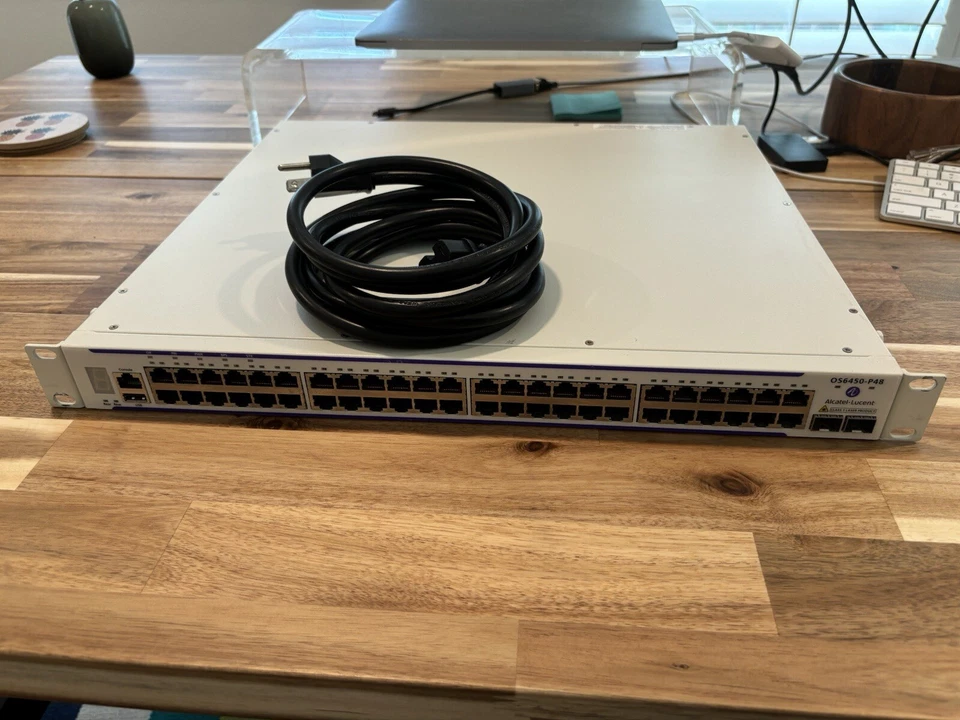 Alcatel Lucent OS6450-P48 48x PoE+ RJ45 2x SFP+ Gigabit Switch with SFP Uplink - Image 2 of 4