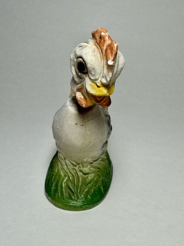 Vintage Chalk Ware Easter Chick Bobble Head Nodder Decoration Chicken - Picture 4 of 8