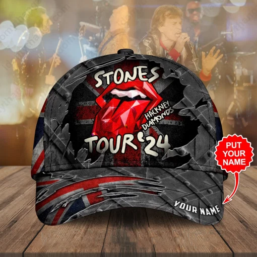 The Rolling Stones Hackney Diamonds Tour 2024 Baseball Caps AOP, Gift For Fan, Summer Cap