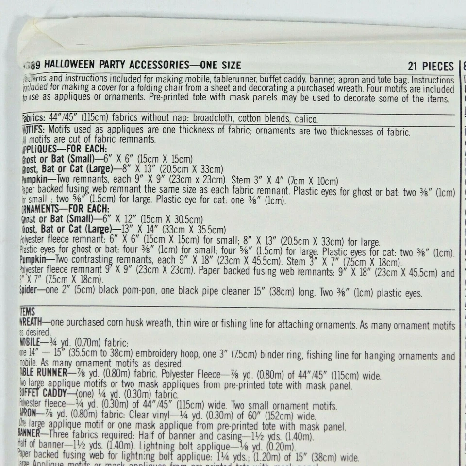 Simplicity 8889 Crafts Halloween Party Accessories Sewing Pattern Ghost Wreath - Image 3 of 4