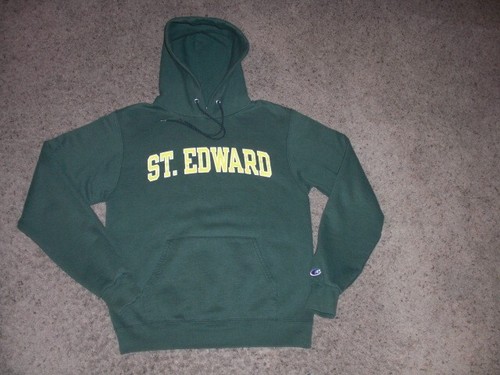 ST EDWARD green CHAMPION Hoodie Sweatshirt men's Small