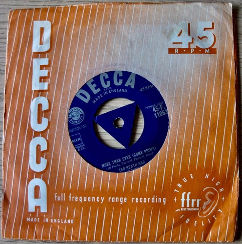 TED HEATH VOLARE MARCH 7" SINGLE DECCA (1958) EX+ JAZZPOP ENGLAND - Picture 3 of 3