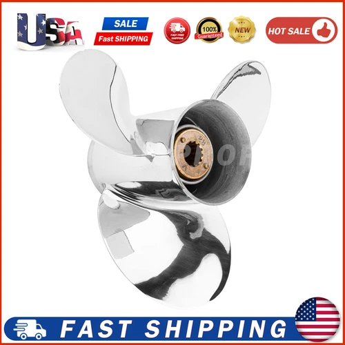 11 1/8 X 13 Stainless Steel Outboard Boat Propeller Fit Mercury 40-60HP 13 Tooth - Picture 1 of 6