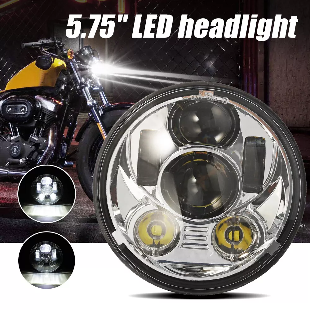 LED headlight for Suzuki Intruder 1400 - Round motorcycle optics approved