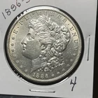 1886-S MORGAN SILVER DOLLAR, AU DETAILS