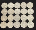 1962 Ben Franklin Half Dollar 50c 90% Silver 20 Coin Lot