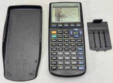Texas Instruments TI-83 Handheld Graphing Calculator Black w/ Cover Clean