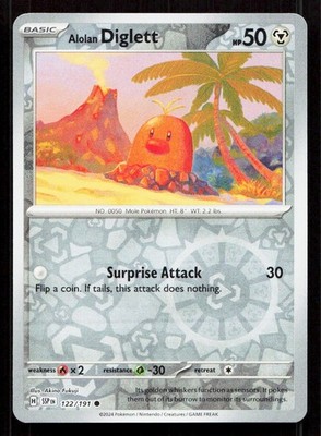 Alolan Diglett 122/191 C Reverse Holo Surging Sparks NM