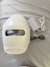 LED Light Therapy Face Mask, Portable White Plastic, Power Adapter