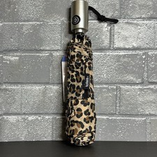 Totes Automatic 43  Inch Umbrella Leopard Print Coverage NeverWet NWT Warranty