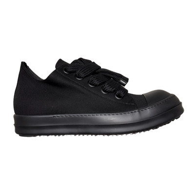 Rick Owens DRKSHDW 'All Black' Canvas Jumbo Lace Low Sneakers
