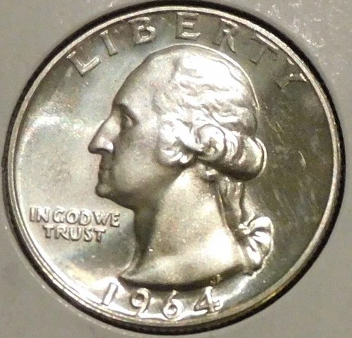 Silver Quarter - Washington - 1964 PROOF (Spotty.  Get it for the silver.)