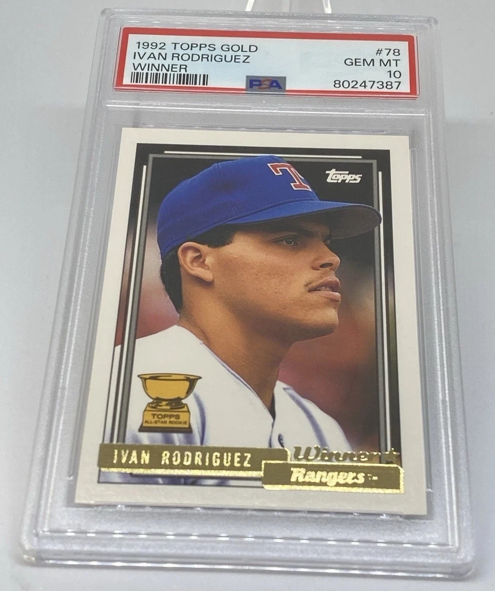 Ivan Rodriguez 10 Graded Baseball Sports Trading Cards