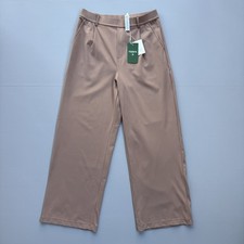 Halara Pants Womens Medium Flex Halo Tek Air High Waist Wide Leg Pull On Tan