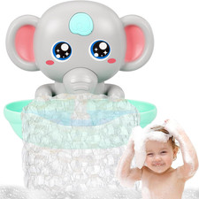 Baby Bath Toys, Magnetic Charging Music Bath Bubble Machine, Elephant Bubble Mak