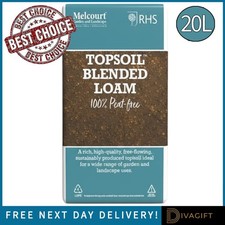 MELCOURT TOP SOIL BLENDED LOAM TOPSOIL 100% PEAT FREE 20L BAG FOR GARDEN USE NEW