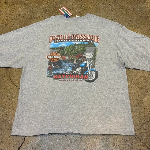 Vintage USA Harley-Davidson Alaska Long Sleeve T-Shirt