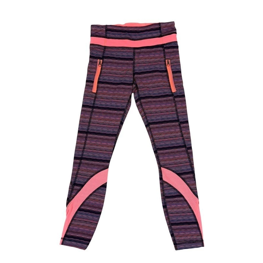 Leggings Lululemon Speed Tight IV Rayas Rosa Largo Completo Para Mujer Talla 4 Foto 4 de 4