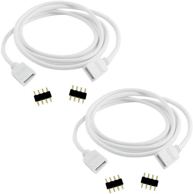 2 PCS 8.2Ft RGB LED Strip Extension Cable 4 Pin LED Tape Extension Cord