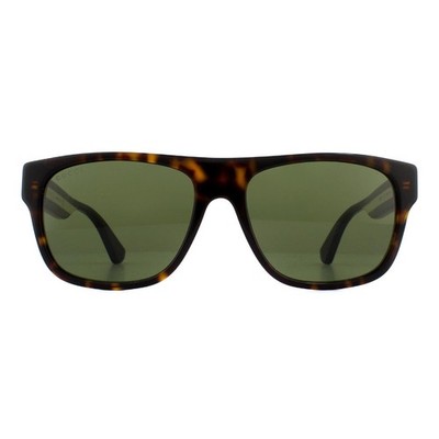 Gucci Sunglasses GG0341S 003 Havana with Black and Beige Stripe Green