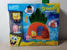*FREE SHIP* PINEAPPLE LOUNGE Gary + SpongeBob SquarePants Playset Nickelodeon