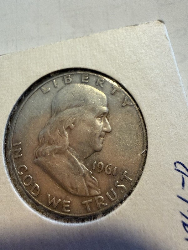 Vintage 1961 Ben Franklin Half Silver Dollar