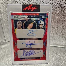 2023 Leaf Triple College USC AUTO 4/4 MARCUS ALLEN DEMAR DEROZAN MARK MCGWIRE