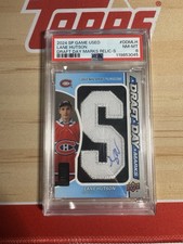 2024-25 SP Game Used Lane Hutson Draft Day Marks Relic Patch Auto “S” PSA 8 /35