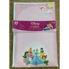 Vintage 2004 Gartner Disney Princess Printable Invitation Kit Pink USA Made