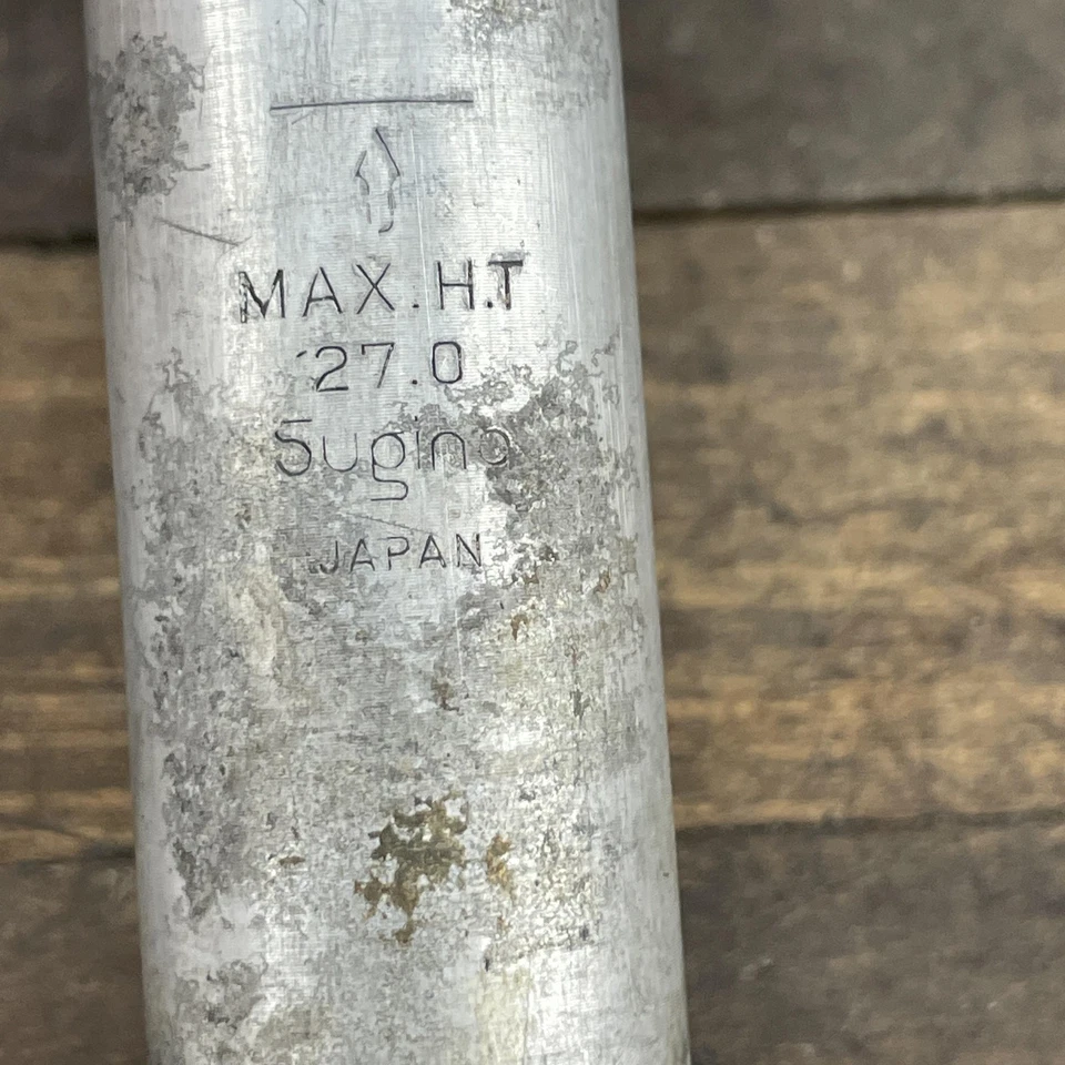 Vintage Sugino SP-H Seatpost 27.0mm Japan Road Bike Seat Post Fits Bridgestone - Image 2 of 4