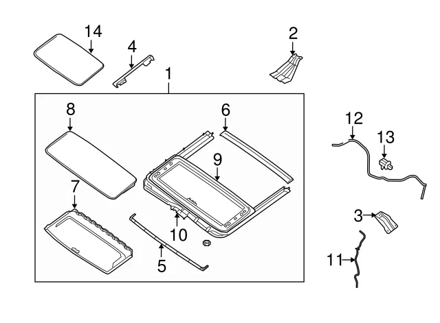 Impermeable techo corredizo Titan Armada original Nissan 2007-2015 73967-7S01A Foto 3 de 3