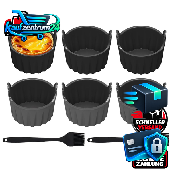 Silikon MuffinföRmchen 8 StüCk FüR Airfryer HeißLuftfritteuse Backpinsel 2-image