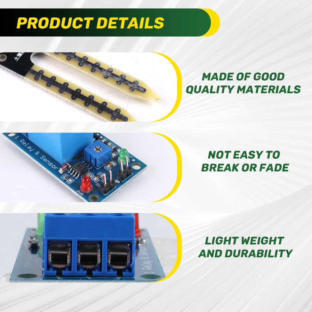 DC 12V Soil Moisture Sensor Relay Control Module Automatic Watering of the1328