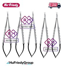5 pcs Curved Micro Castro Scissors | Microsurgical | 18 cm | SPV HU FRIEDY