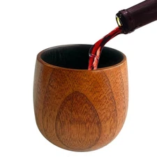 1pc Charred Wooden Whiskey & Bourbon Drinking Glass Cup, Bourbon Gifts For Men