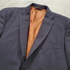 Joseph Jos A Bank Blazer Sport Coat Jacket Mens 42R Gray Plaid Slim Fit Wool