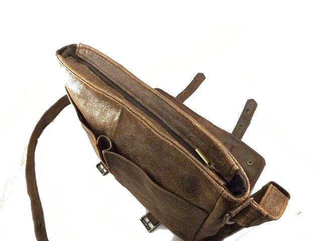 Borsa a tracolla uomo in vera pelle primo fiore, RAFFAELE, MULTICOLORE