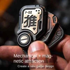 New 1pcs O1EDC P O P 2.0 Mechanical Magnet Push Slider Decompression Tool Coin