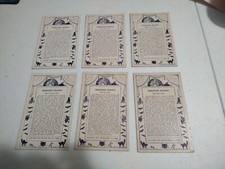 6 Vintage 1925 Horroscope Reading Cards  Exhibit Supply Co. Chicago