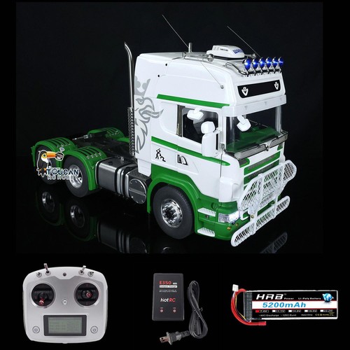 LESU 1:14 RC Tractor Truck 6WD RTR Car Metal Chassis W/Charger Motor ESC Smoke - Picture 11 of 12